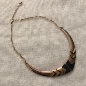 Simple Black and Gold Statement Necklace